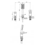 Carlo Frattini Quad Bateria wannowa 3-otworowa Chrom F3734/1CR