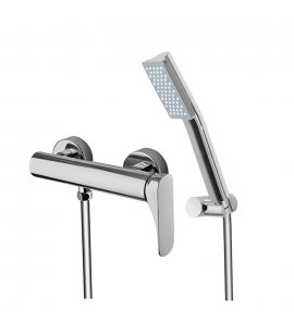 Carlo Frattini Quad Bateria natryskowa ścienna z zestawem natryskowym Chrom F3735CR