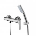 Carlo Frattini Quad Bateria natryskowa ścienna z zestawem natryskowym Chrom F3735CR