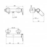 Carlo Frattini Quad Bateria natryskowa ścienna bez zestawu natryskowego Chrom F3735/1CR