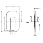 Carlo Frattini Quad Bateria wannowo-natryskowa podtynkowa jednouchwytowa Chrom F3729X1CR