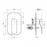 Carlo Frattini Quad Bateria wannowo-natryskowa podtynkowa z 2 przełącznikami wyjść Chrom F3729X2CR
