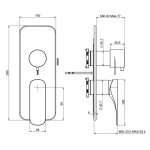 Carlo Frattini Quad Bateria wannowo-natryskowa podtynkowa z przełącznikiem 2/3 wylotów Chrom F3729X6CR