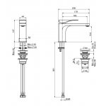 Carlo Frattini Quad Bateria umywalkowa jednouchwytowa Chrom F3721MCR.WS