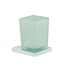 Carlo Frattini Quadra Kubek szklany z uchwytem Chrom F6023/1CR