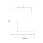 Carlo Frattini Quadra Kubek szklany z uchwytem Chrom F6023/1CR