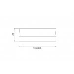 Carlo Frattini Quadra Mydelniczka szklana z uchwytem Chrom F6023/2CR