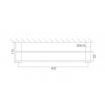 Carlo Frattini Quadra Podwójny wieszak na ręcznik 40 cm Chrom F6021/40CR