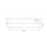 Carlo Frattini Quadra Podwójny wieszak na ręcznik 60 cm Chrom F6021/60CR