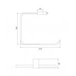 Carlo Frattini Quadra Uchwyt na ręcznik Chrom F6022/1CR