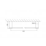Carlo Frattini Quadra Wieszak na ręcznik 40 cm Chrom F6020/40CR