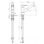 Carlo Frattini Seria 22 Bateria kuchenna z obrotową wylewką Chrom F3838CR.ES
