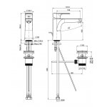 Carlo Frattini Serie 22 Bateria umywalkowa jednouchwytowa Chrom F3831LCR.ES