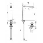 Carlo Frattini Serie 22 Bateria umywalkowa jednouchwytowa Chrom F3831/HCR.ES