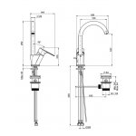 Carlo Frattini Serie 22 Bateria umywalkowa jednouchwytowa Chrom F3841CR.ES