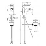 Carlo Frattini Serie 22 Bateria bidetowa jednouchwytowa Chrom F3832CR