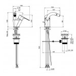 Carlo Frattini Serie 22 Bateria bidetowa jednouchwytowa Chrom F3842CR