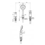 Carlo Frattini Serie 22 Bateria wannowa 3-otworowa Chrom F3844/1CR