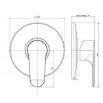 Carlo Frattini Serie 22 Bateria wannowo-natryskowa jednouchwytowa podtynkowa Chrom F3833/1CR