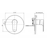 Carlo Frattini Serie 22 Bateria wannowo-natryskowa jednouchwytowa podtynkowa Chrom F3839X1CR