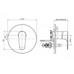 Carlo Frattini Serie 22 Bateria wannowo-natryskowa jednouchwytowa podtynkowa z 2 przełącznikami wyjść Chrom F3839X2CR