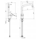 Carlo Frattini Serie 22 Bateria kuchenna z obrotową wylewką Chrom F3847/1CR.ES