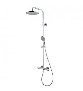 Carlo Frattini Serie 22 Bateria natryskowa z deszczownicą i zestawem natryskowym Chrom F3165/RP251CR