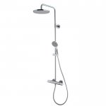 Carlo Frattini Serie 22 Bateria natryskowa z deszczownicą i zestawem natryskowym Chrom F3165/RP251CR