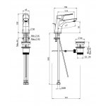 Carlo Frattini Serie 4 Bateria umywalkowa jednouchwytowa z korkiem Chrom F3761CR