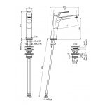 Carlo Frattini Serie 4 Bateria umywalkowa jednouchwytowa z korkiem Chrom F3761LCR