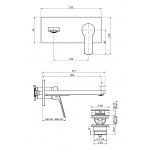 Carlo Frattini Serie 4 Bateria umywalkowa podtynkowa z korkiem Chrom F3760LX5CR