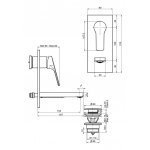 Carlo Frattini Serie 4 Bateria umywalkowa podtynkowa z korkiem Chrom F3760VX5CR
