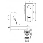 Carlo Frattini Serie 4 Bateria umywalkowa podtynkowa z korkiem Chrom F3760VLX5CR