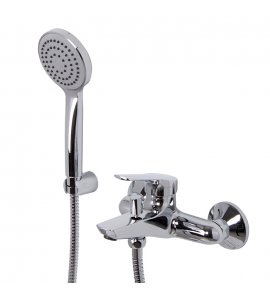 Carlo Frattini Serie 4 Bateria wannowa ścienna z zestawem natryskowym Chrom F3764CR