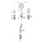 Carlo Frattini Serie 4 Bateria wannowa 3-otworowa Chrom F3784/1CR