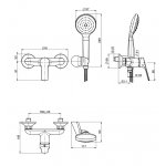 Carlo Frattini Serie 4 Bateria natryskowa z zestawem natryskowym Chrom F3765CR