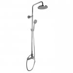 Carlo Frattini Serie 4 Bateria natryskowa z deszczownicą i zestawem natryskowym Chrom F3765/2CR