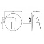 Carlo Frattini Serie 4 Bateria wannowo-natryskowa podtynkowa Chrom F3769X1CR