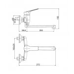 Carlo Frattini Serie 4 Bateria kuchenna ścienna Chrom F3766CR