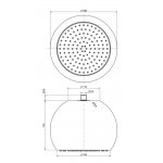 Carlo Frattini Sfera Deszczownica sufitowa Ø 200 mm Chrom F2340/1CRC