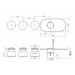 Carlo Frattini So Bateria natryskowa termostatyczna podtynkowa z 3-zaworami Chrom F3183X3CR