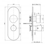 Carlo Frattini So Bateria terostatyczna natryskowa podtynkowa z przełącznikiem 2/3 wylotów Chrom F3189X7CR
