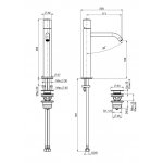 Carlo Frattini So Bateria umywalkowa jednouchwytowa wysoka Chrom F3181/HCR