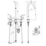 Carlo Frattini So Bateria umywalkowa 3-otworowa z obrotową wylewką Chrom F3191CCR