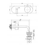Carlo Frattini So Bateria umywalkowa ścienna Chrom F3171LX5CR
