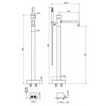 Carlo Frattini So Bateria wannowa podłogowa Chrom F3184/4CR