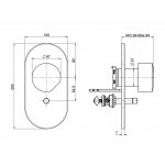 Carlo Frattini So Bateria wannowo-natryskowa podtynkowa z 2 przełącznikami wyjść Chrom F3189X2CR