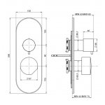 Carlo Frattini So Bateria wannowo-natryskowa podtynkowa z przełącznikiem 2/3 wylotów Chrom F3189X6CR