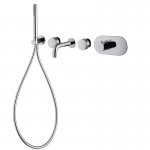 Carlo Frattini So Bateria wannowo-natryskowa podtynkowa z wylewką Chrom F3179X2CR