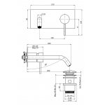Carlo Frattini Spillo Steel Bateria umywalkowa podtynkowa Stal nierdzewna F3081LX5INOX
